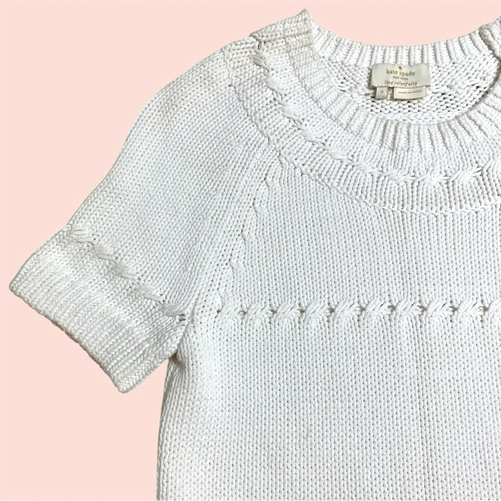 Kate Spade Open Stitch Short Sleeve Sweater